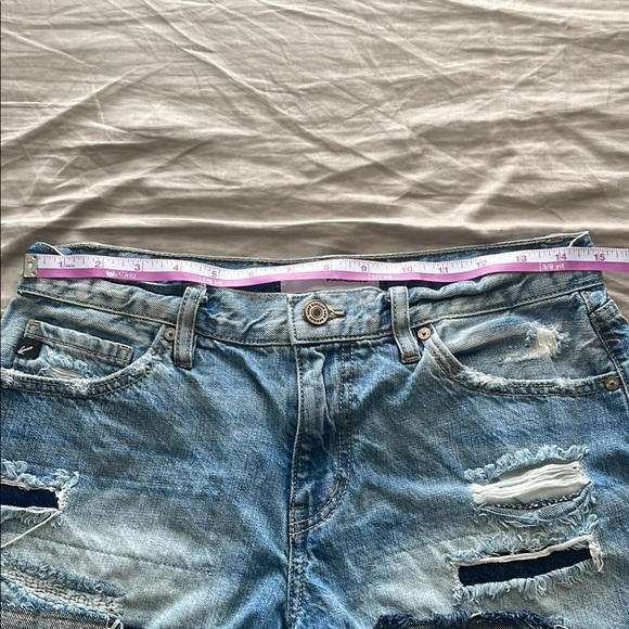 Kancan High Waisted Distressed Denim Shorts 100% Cotton size 27/7 - Picture 10 of 12